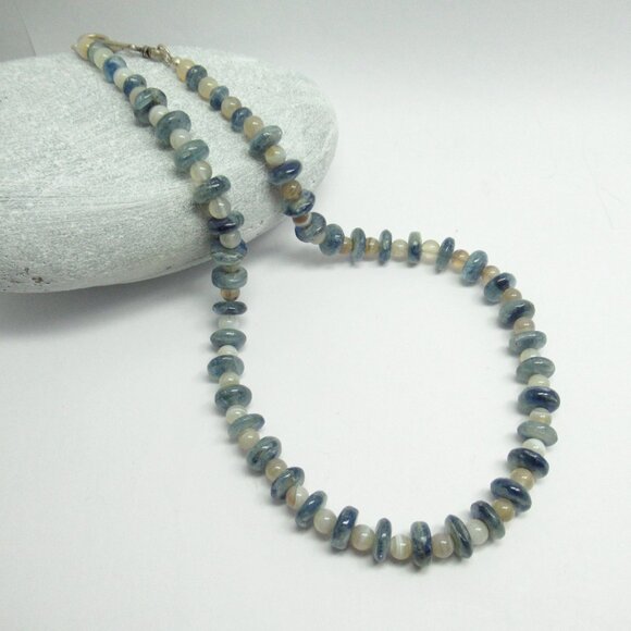 Kyanite and Botswana Agate Necklace - Picture 3 of 16